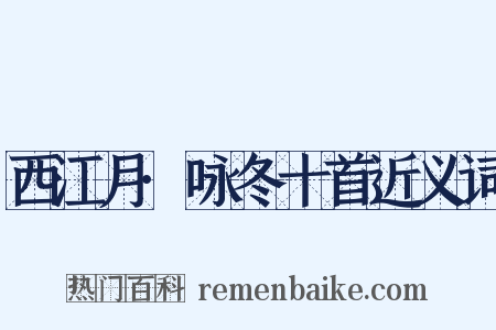 西江月·咏冬十首近义词是什么意思的图片